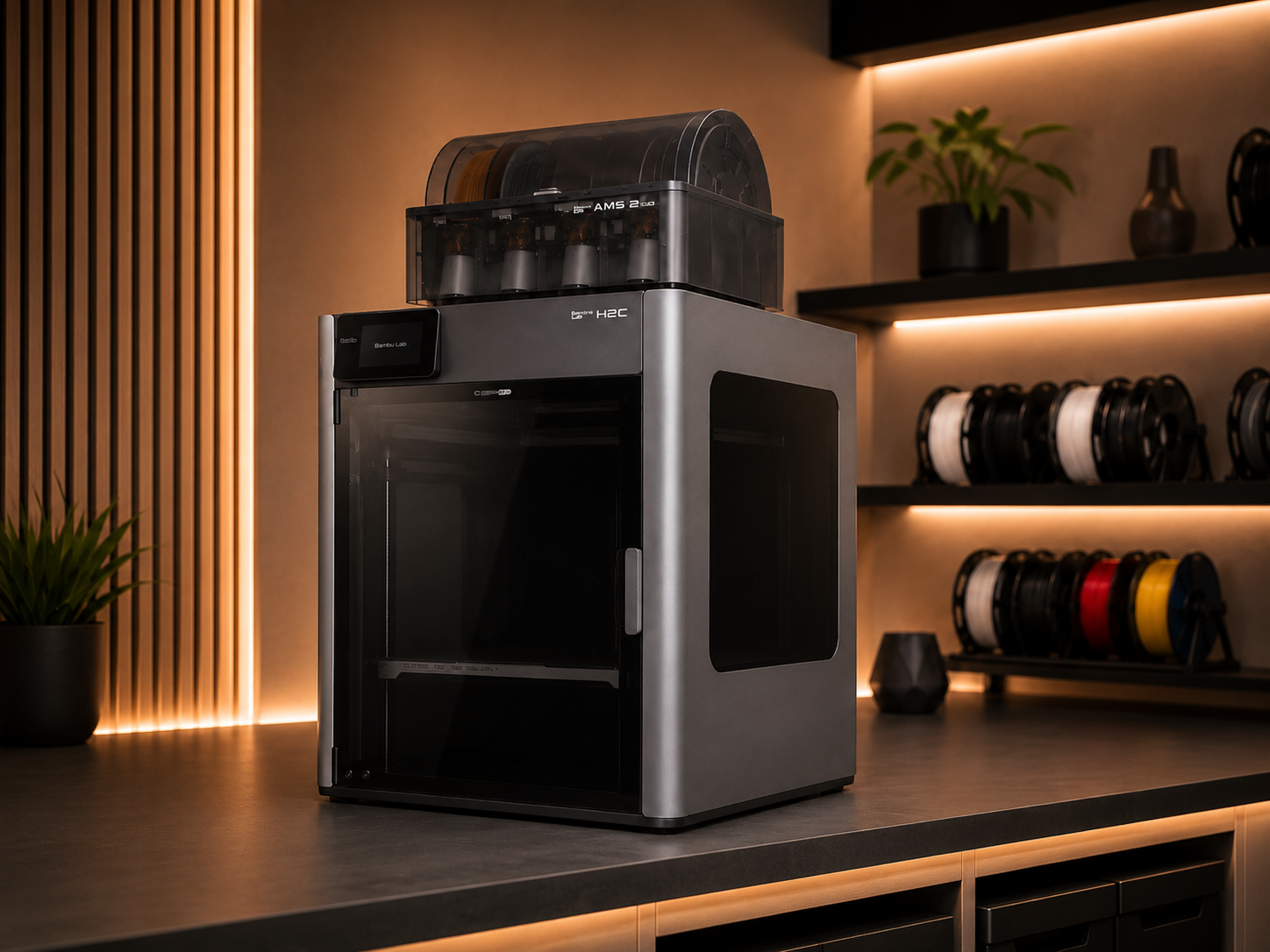 BAMBU LAB H2C çok fonksiyonlu FDM 3D yazıcı